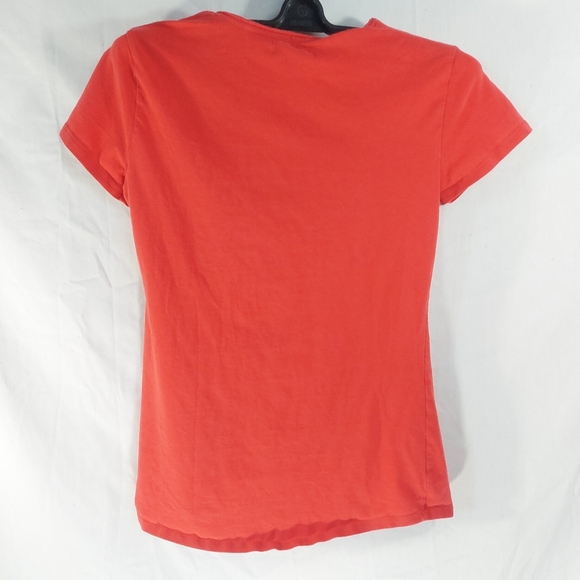 Tommy Hilfiger v-neck coral t-shirt, small - Picture 6 of 6